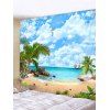 Tapisserie Décoration Murale Paysage et Plage Imprimés - Ciel Bleu Foncé W91 X L71 INCH