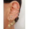 Cactus Eagle Stud And Ear Cuff Earring Set - GOLD 