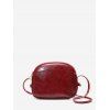 Mini Sac à Bandoulière Simple Coquille - Rouge Vineux 