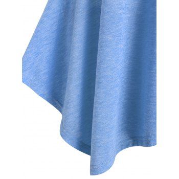 

Sequin Panel Bow Detail Asymmetric Tank Top, Blue