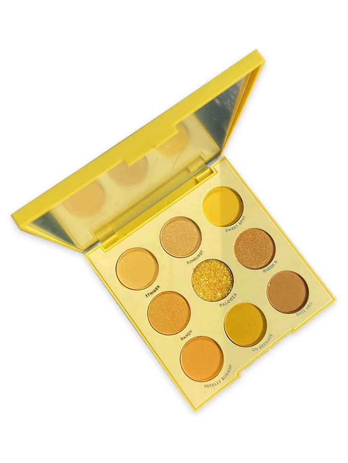 

9 Color Makeup Foggy Glitter Eye Shadow Palette, Yellow