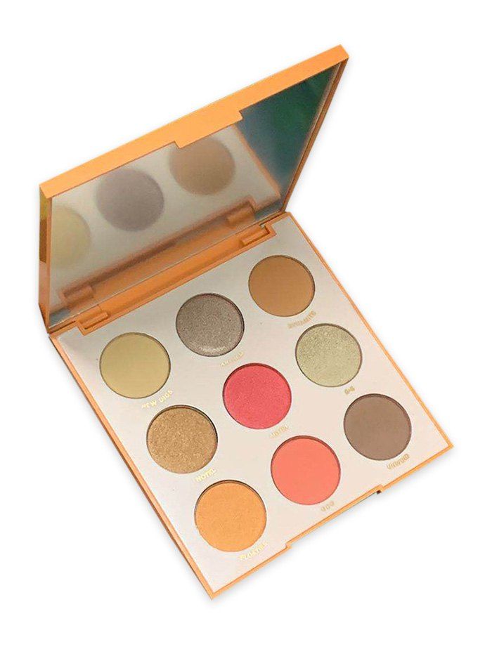 

9 Color Makeup Foggy Glitter Eye Shadow Palette, Dark orange