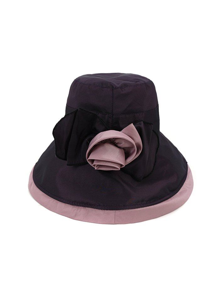 

Bowknot Wide Brim Bucket Hat, Purple