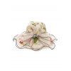 Chapeau Seau Fleuri Design avec Nœud Papillon - Rose clair 