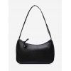 Sac à Bandoulière Portable Rectangle en Couleur Unie - Noir 