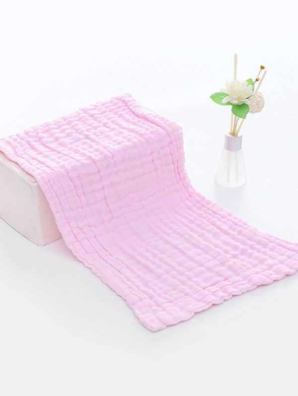 6 Layers Cotton Nursing Wash Saliva Baby Towel - PINK STRETCHED SIZE28*50CM