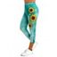 Legging Capri 3D Tournesol Imprimé - Gris S