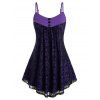 Haut à Bretelle Réglable Crâne en Dentelle de Grande Taille - Noir 5X