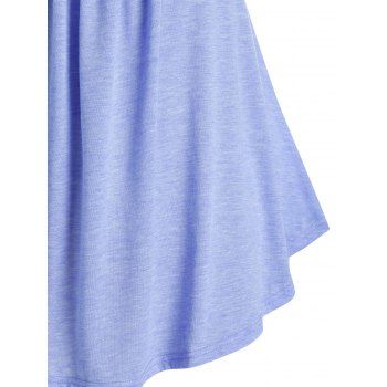 

Plus Size Crossover Ruched Sweetheart Neck Tank Top, Cornflower blue