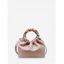 Ruched Handle Solid Hand Bag - LIGHT PINK 
