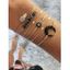 6Pcs Natural Stone Moon Eye Shape Bracelet Set - GOLDEN 