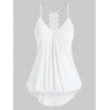 Débardeur Superposé Haut Bas de Grande Taille - Blanc 5X