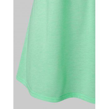 

Plus Size Bowknot Ruffled Crisscross Tank Top, Lawn green