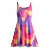 Robe Débardeur à Bretelle Tressée Teintée Grande Taille - Pourpre 4XL