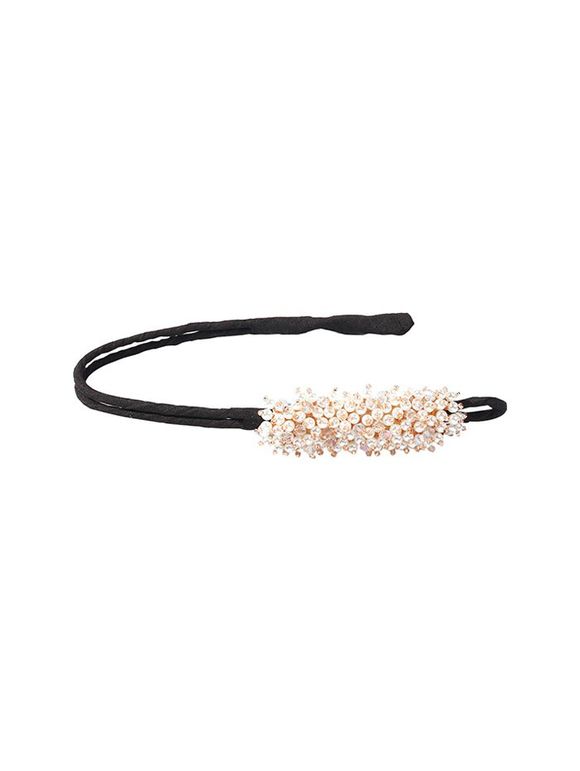 Accessoire pour Cheveux Perlée avec Faux Cristal - Blanc 