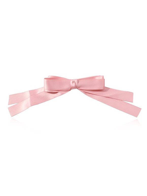 Épingle à Cheveux en Couleur Unie avec Nœud Papillon - Rose clair 