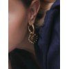 Boucles d'Oreilles Pendantes en Forme de Cadenas et Cœur Style Punk - d'or 