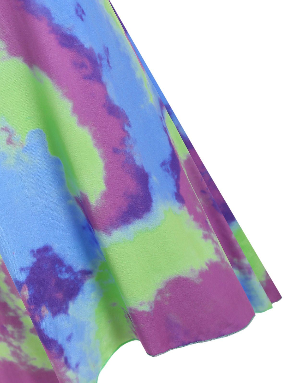 Mini Robe Teintée à Bretelle Tressée - Vert L