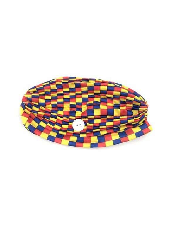 Chapeau Masque Indien à Imprimé Coloré avec Boutons - multicolor C 