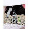 Tapisserie Murale Décorative Astronaute dans l'Espace Imprimé - multicolor W59 X L51 INCH