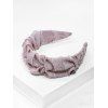 Bandeau Large Rayé en Couleur Unie en Tissu - Rose clair 