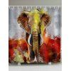 Rideau de Douche Imperméable Motif d'Eléphant et de Peinture à l'Huile - multicolor W71 X L71 INCH