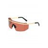 Lunettes Solaires Barre en Métal Surdimensionnées - Rouge 