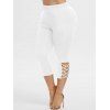Legging Court Croisé de Grande Taille - Blanc Lait 4X