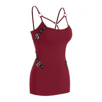 Image of Buckle Strap O-ring Strappy Cami Top