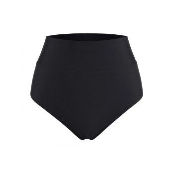 

Folded Waist Convertible Bikini Bottom, Black