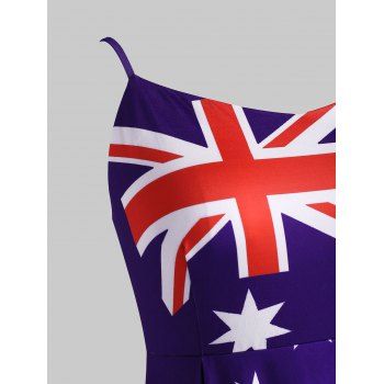 

Plus Size Union Jack Print Handkerchief Dress, Blue