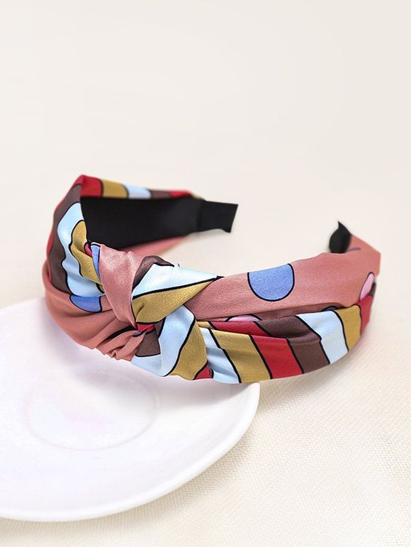 Colorful Striped Knotted Headband - RED 
