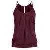 Haut à Bretelle avec Trou de Serrure - Rouge foncé 3XL