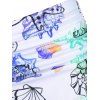 Shell Starfish Print Padded Wrap Bikini Set - LIGHT BLUE S
