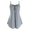 Débardeur Plissé à Bretelle de Grande Taille avec Trou de Serrure - Nuage Gris 5X