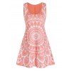 Mini Robe Ligne A Fleurie Imprimée - Rose Rosé L
