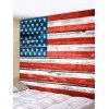 Wooden Board USA Flag Print Removable Wall Tapestry - multicolor W91 X L71 INCH