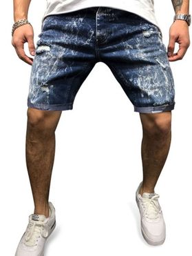Distressed Destroy Wash Jean Shorts