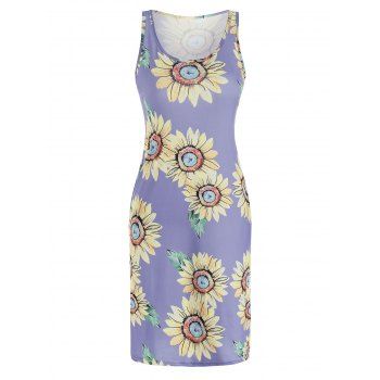

Sunflower Side Pocket Tank Dress, Light purple