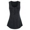 Débardeur Henley Chiné à Double Poches - Gris Carbone 3XL