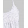 Mini Robe à Bretelle Panneau en Dentelle au Crochet - Blanc XL