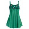 Haut à Bretelle en Maille Brodé de Grande Taille - Vert profond 1X