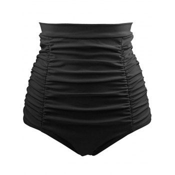 Tummy Control Swimsuit Bottom Ruched High Rise Bikini Swimwear Bottom dresslily imagine noua 2022