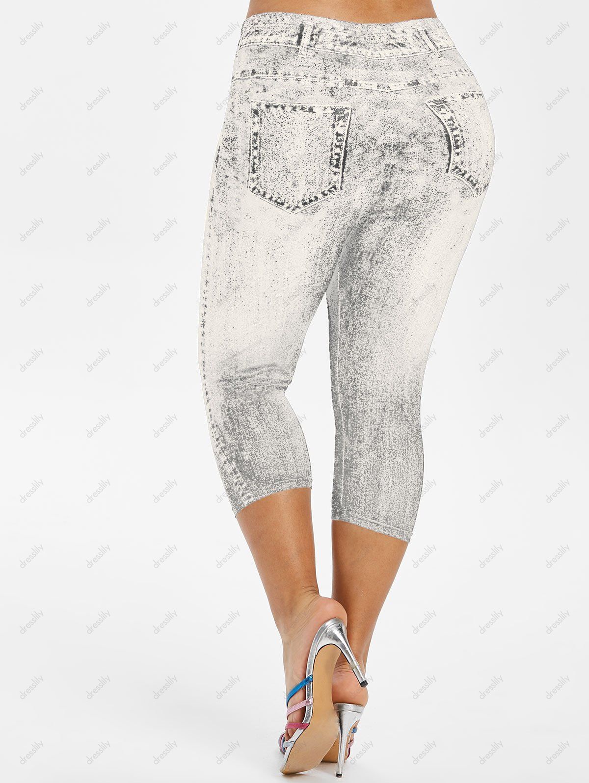 white ripped jeggings