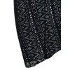 Solid Color Cover Up Dress Geometric Crochet Cover Up Multi-way Wrap Sarong Cami Beach Cover-up Dress - BLACK M