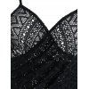 Crochet Multi-way Cover Up Dress Wrap Sarong Cami Beach Dress - BLACK 3XL