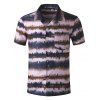 Chemise de Plage Décontractée Poche Imprimée Jointive - multicolor B XL