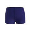 Mid Rise Plain Swim Shorts - DEEP BLUE M