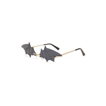 

Bat Wing Shape Rimless Cool Sunglasses, Black