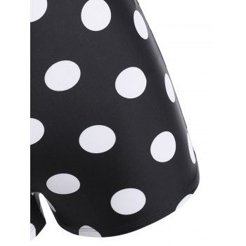 Buy Polka Dot Print Bow Detail Padded Tankini Set. Picture